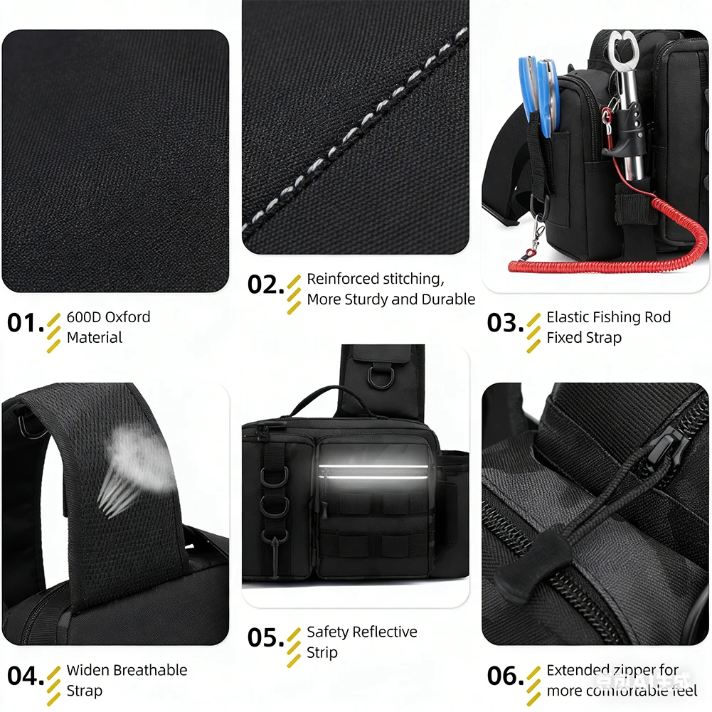 Fishing Backpack - Mochila de pesca con soporte para