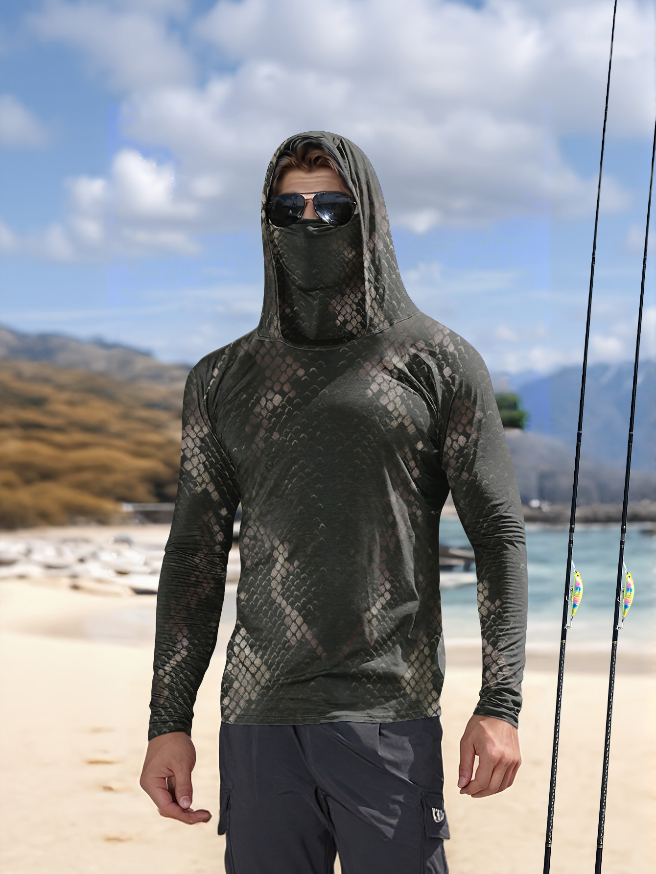 Fishing Hoodie - Camisa de Pesca para Hombre con