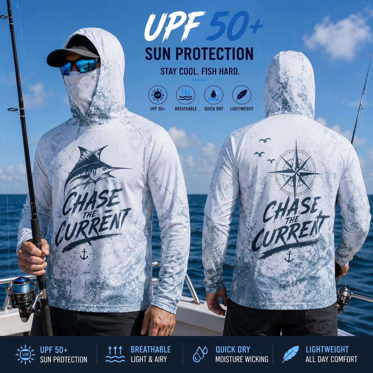 Camiseta de Pesca con Capucha  - Fishing Mask Sun Protection reseña y precio
