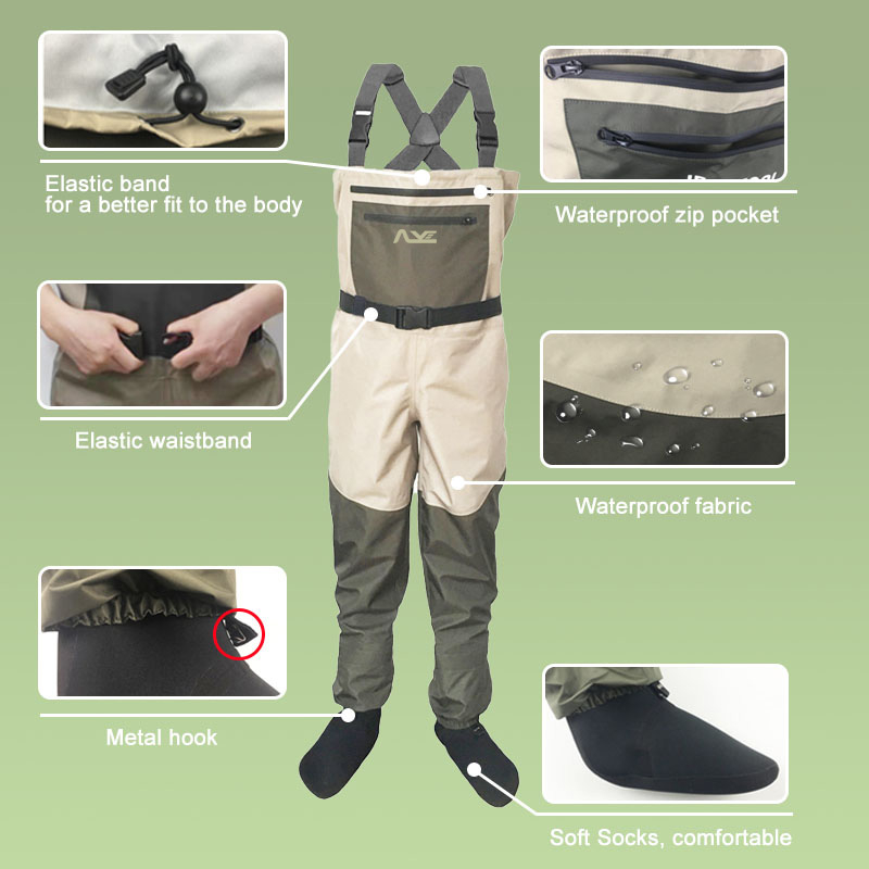 Botas de pesca con mosca, bota - Fishing Pants Waterproof reseña y precio