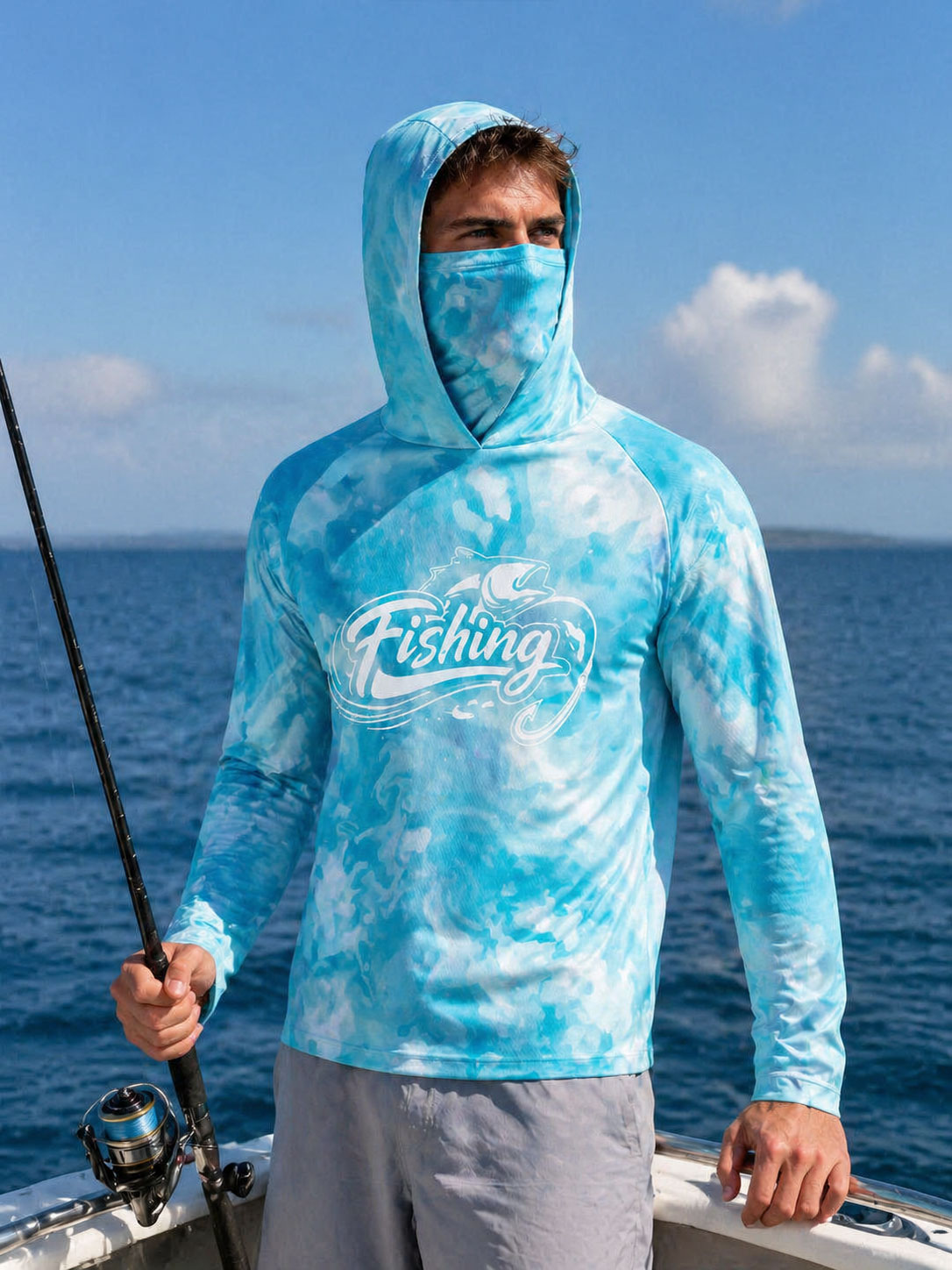 Camisa de Pesca con Capucha pa - Fishing Mask Sun Protection reseña y precio